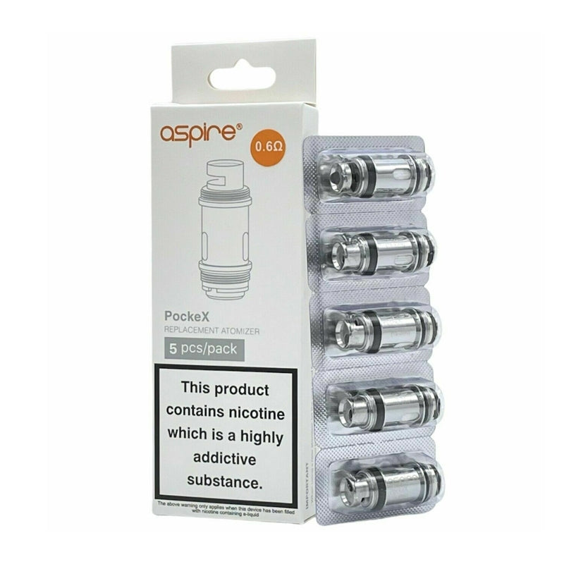 Aspire PockeX Replacement Coils , Pack of 5, Vape Wave UK