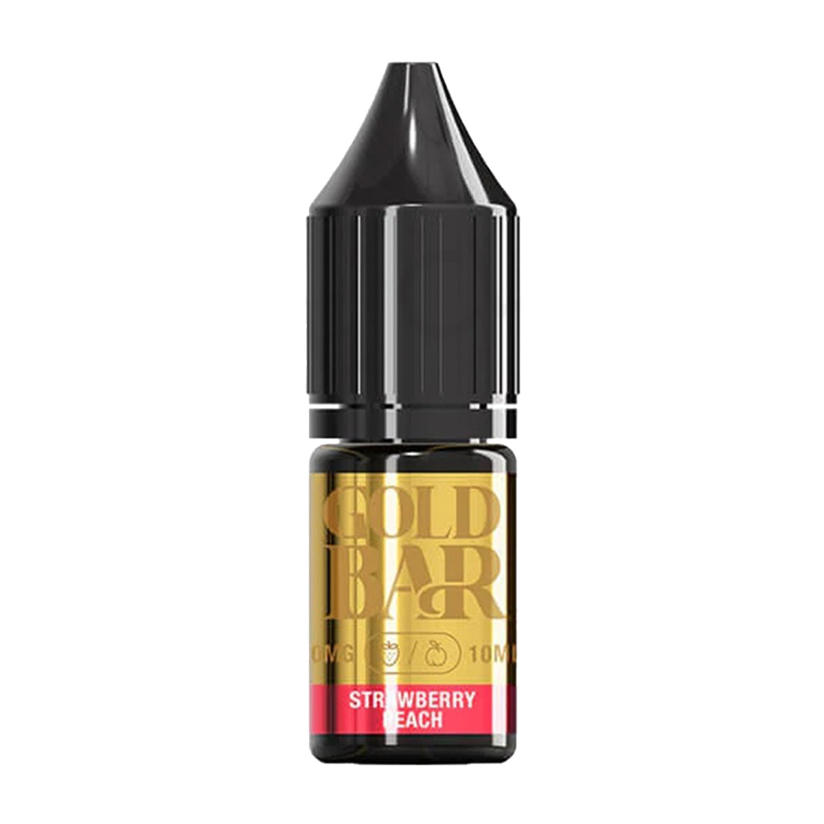 Gold Bar Nic Salt E Liquid, Strawberry Peach, Vape Wave UK