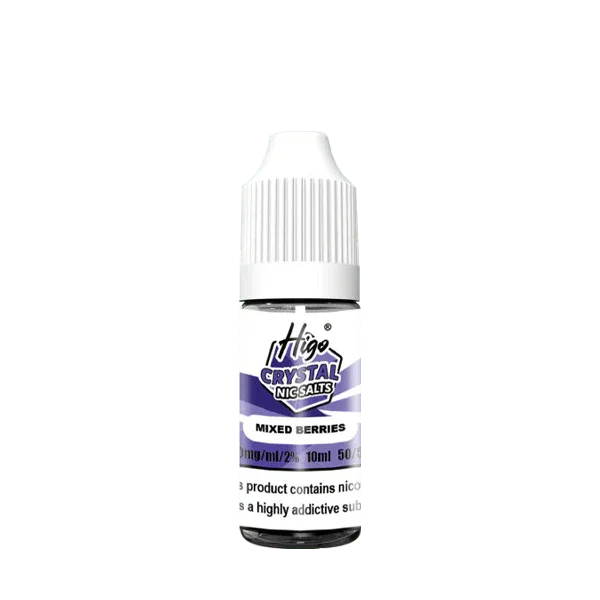 Higo crystal Nic Salt E-Liquid, Mixed Berries Flavour, Vape Wave UK,