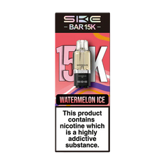 SKE Bar 15,000 Prefilled Replacement Pods, Wtaermelon Ice Flavour, Vape Wave UK