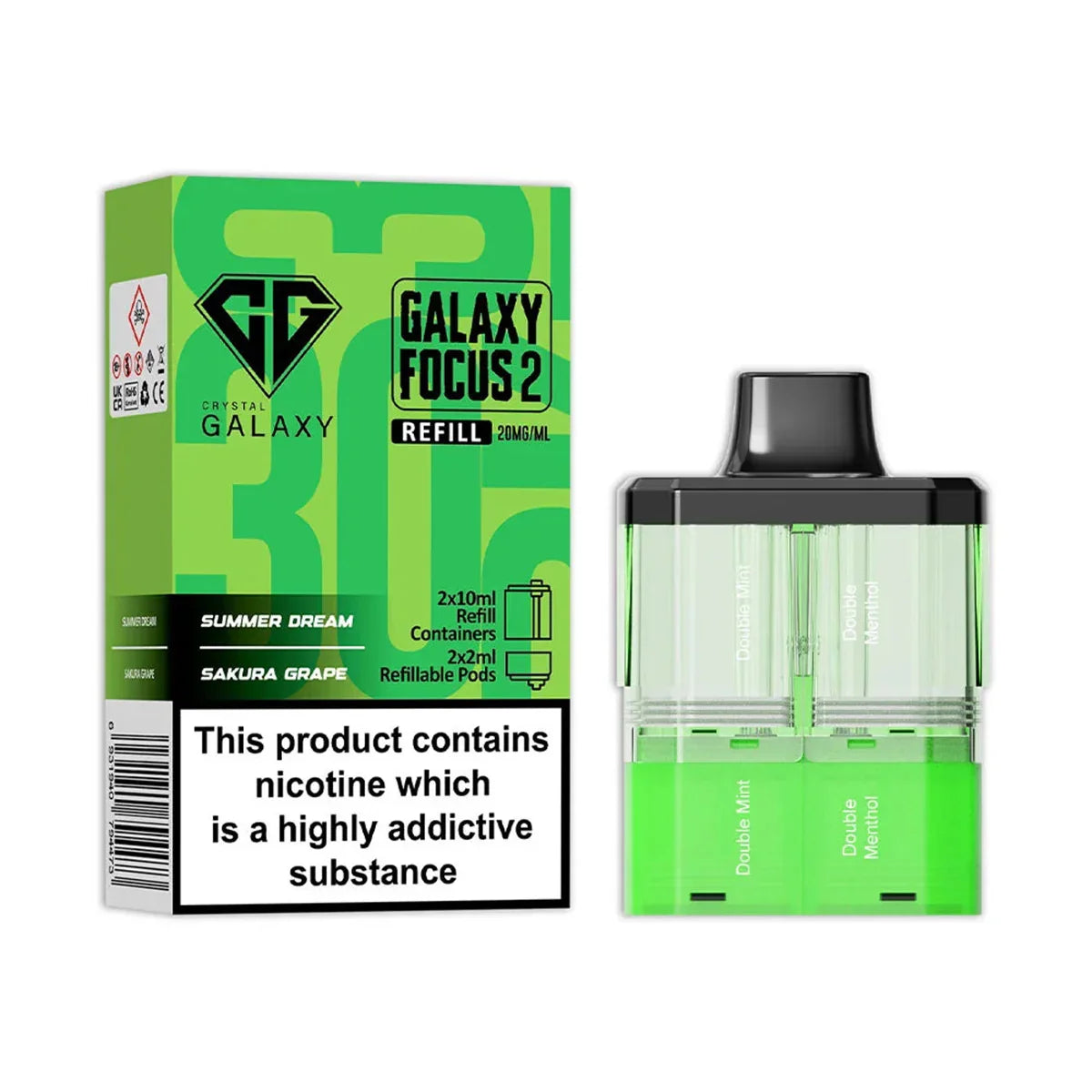 Crystal Galaxy Focus 2 Prefilled Pods