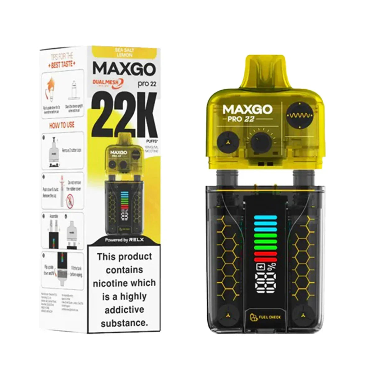 Relx MaxGo Pro 22000 Prefilled Pod Vape Kit