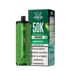 Al Fakher 50,000 Hypermax Prime Prefilled Pod Vape Kit, Grape Mint Flavour, Vape Wave UK
