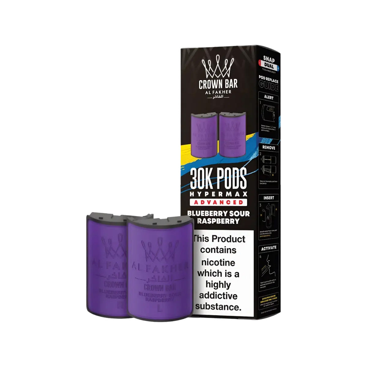 Al Fakher Hypermax 30k Prefilled Pod  Kit, Blueberry Sour Flavour, Vape Wave UK