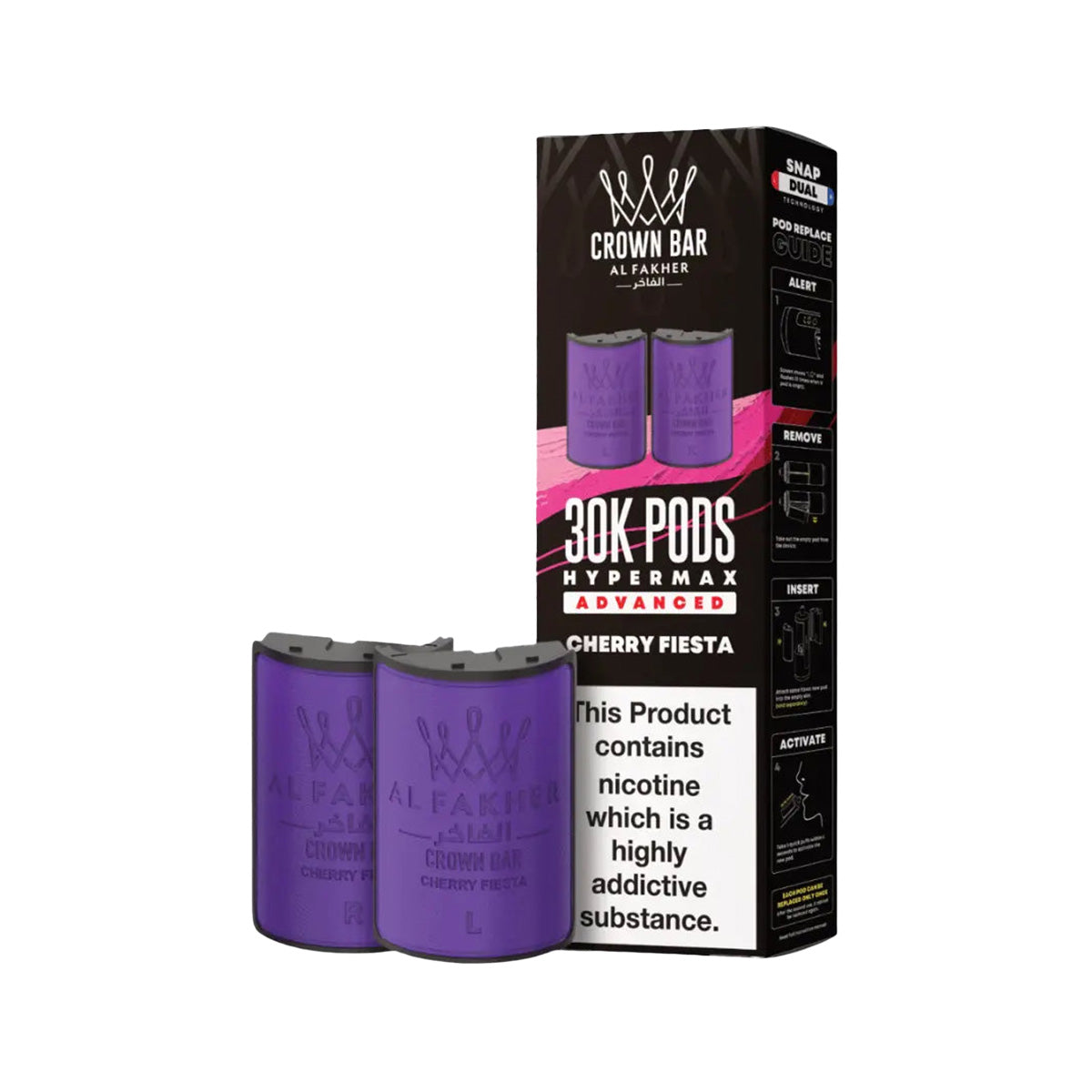 Al Fakher Hypermax 30k Prefilled Pod  Kit, Cherry Fiesta Flavour, Vape Wave UK