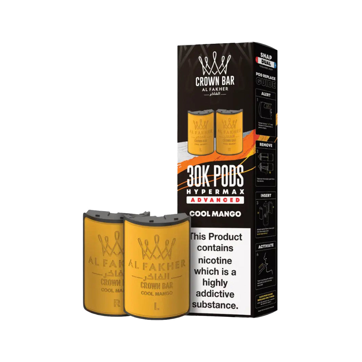 Al Fakher Hypermax 30k Prefilled Pod  Kit, Cool Mango Flavour, Vape Wave UK