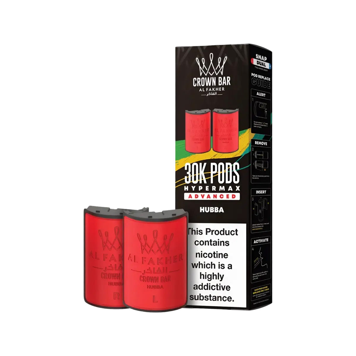 Al Fakher Hypermax 30k Prefilled Pod  Kit, Hubba Flavour, Vape Wave UK