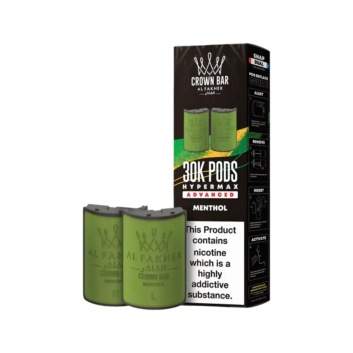 Al Fakher Hypermax 30k Prefilled Pod  Kit, Menthol Flavour, Vape Wave UK