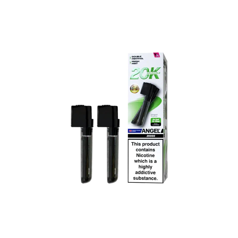 Angel 20K Prefilled Replacement Pods, Green  Edition Colour, Vape Wave UK
