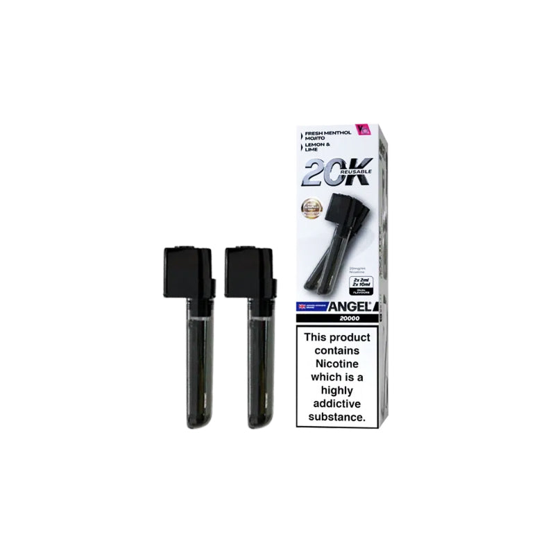 Angel 20K Prefilled Replacement Pods, White Edition Colour, Vape Wave UK