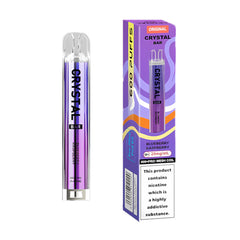 Crystal Bar Original 600 Prefilled Pod Kit, Blueberry Raspberry  Flavour , Vape Wave UK