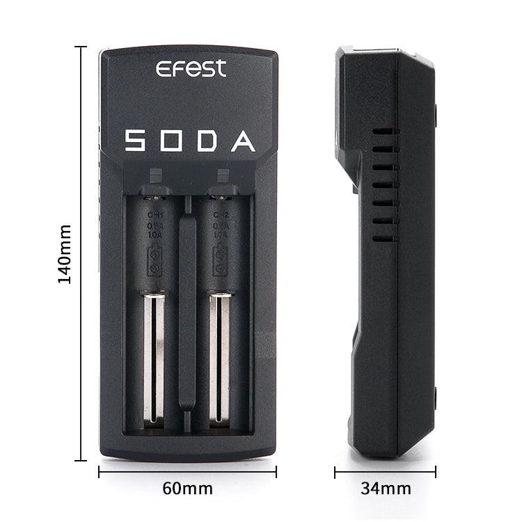 Efest Soda Dual Battery Charger, 140x60mm, Vape Wape UK