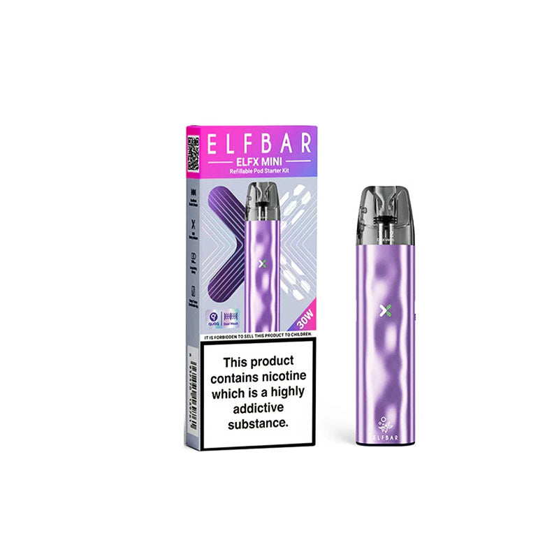Elf Bar ELFX Mini 1000mAh Pod Vape Kit, Lilac  Colour, Vape Wave UK