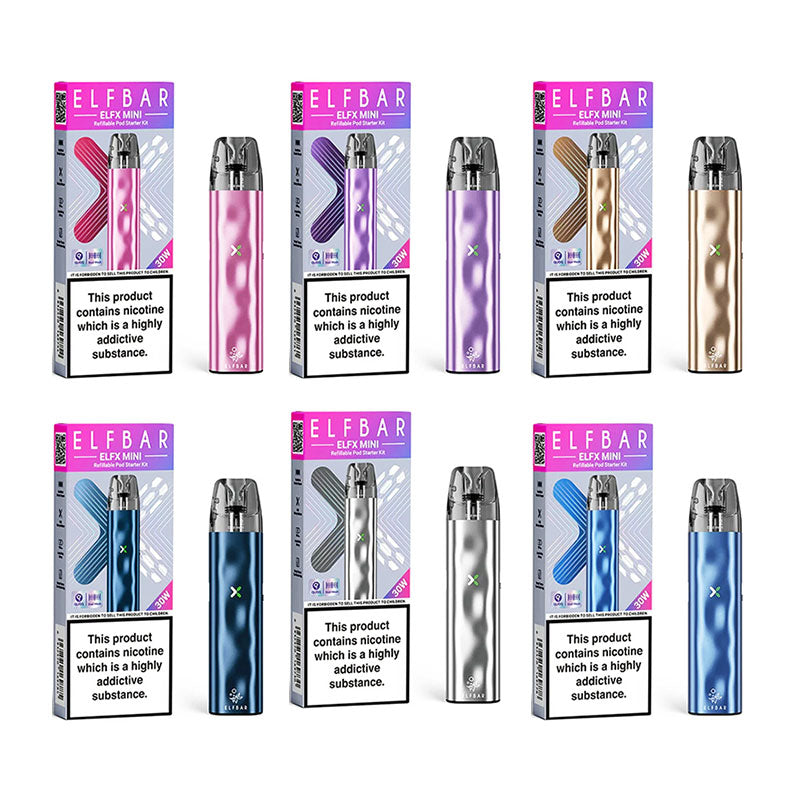 Elf Bar ELFX Mini 1000mAh Pod Vape Kit, Multi Colours, Vape Wave UK