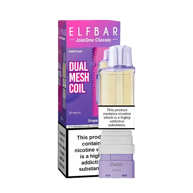 Elf Bar JoinOne Classic 15K Prefilled Pod, Grape  Flavour, Vape Wave UK