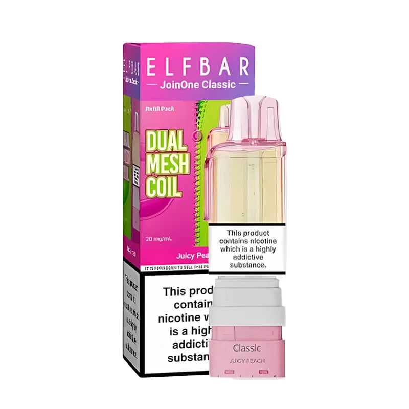 Elf Bar JoinOne Classic 15K Prefilled Pod, Juicy Peach  Flavour, Vape Wave UK
