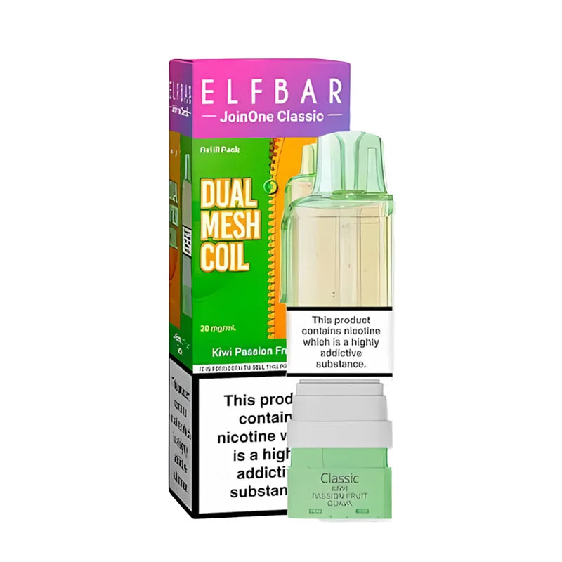 Elf Bar JoinOne Classic 15K Prefilled Pod, Kiwi Passion Fruit Guava  Flavour, Vape Wave UK