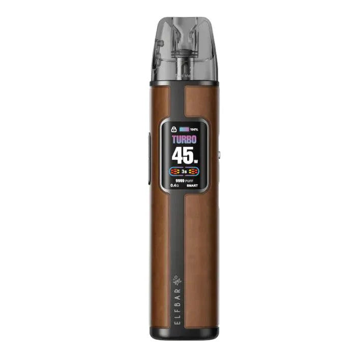 Elfx Pro Pod Vape Kit Classic Edition By ElfBar 1200mAh, Cowboy Brown Colour, Vape Wave UK