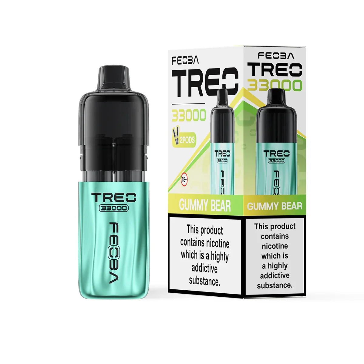 Feoba Treo 33K Pod Vape Kit, Gummy Bear  Flavour, Vape Wave UK