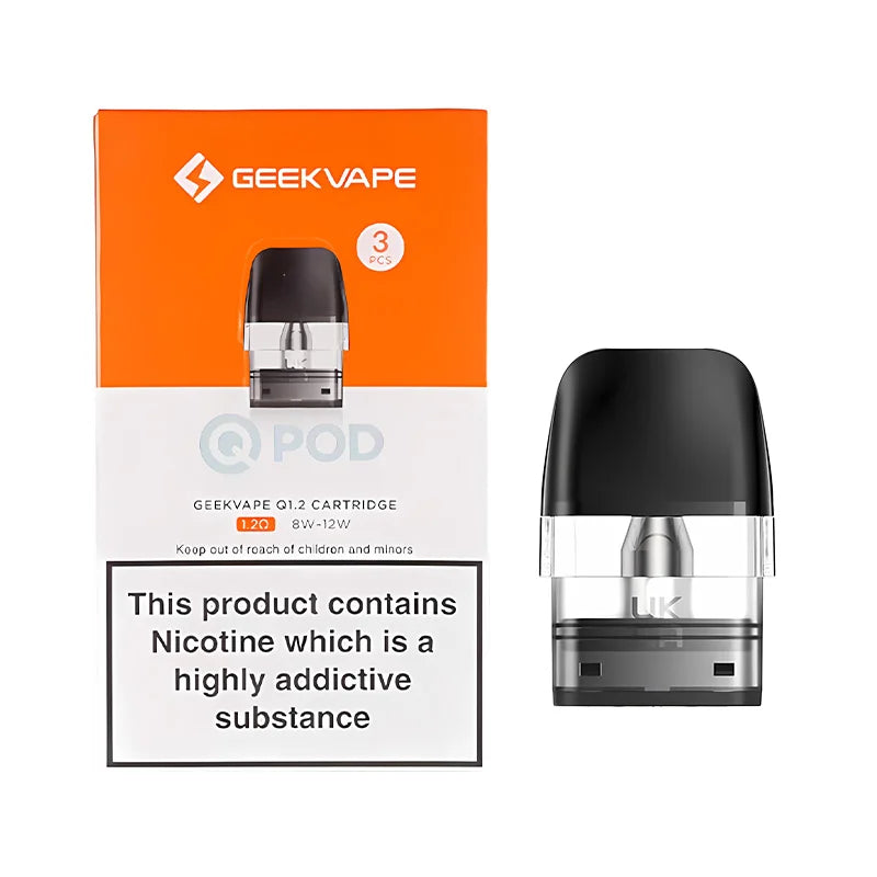 GeekVape Q Replacement Pods Cartridge, 1.2 Ohm, Vape Wave UK