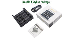 Golisi Needle 4 Compact Battery Charger, Stylish Package ,Vape Wave UK