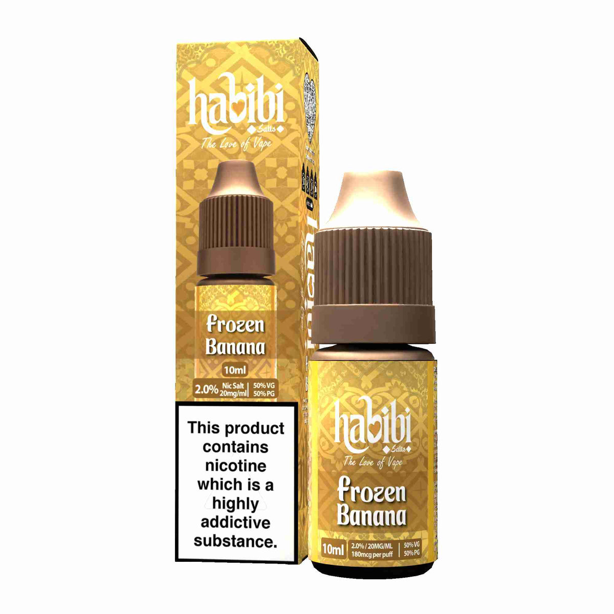 Habibi Salt 10ml E Liquid, Frozen Banana Flavour, Vape Wave UK