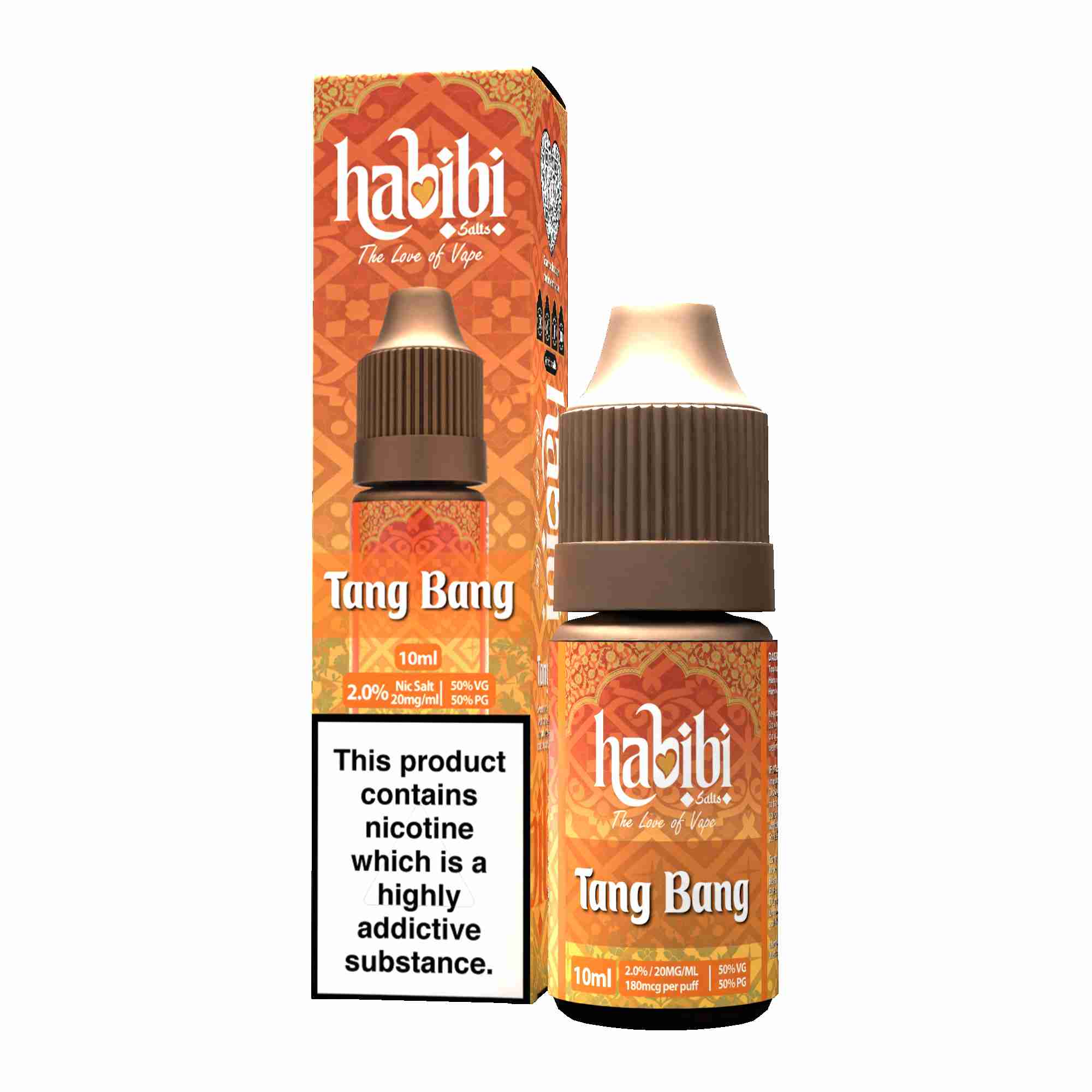 Habibi Nic Salt 10ml ELiquid, 20Mg, Tang Bang Flavour, Vape Wave UK