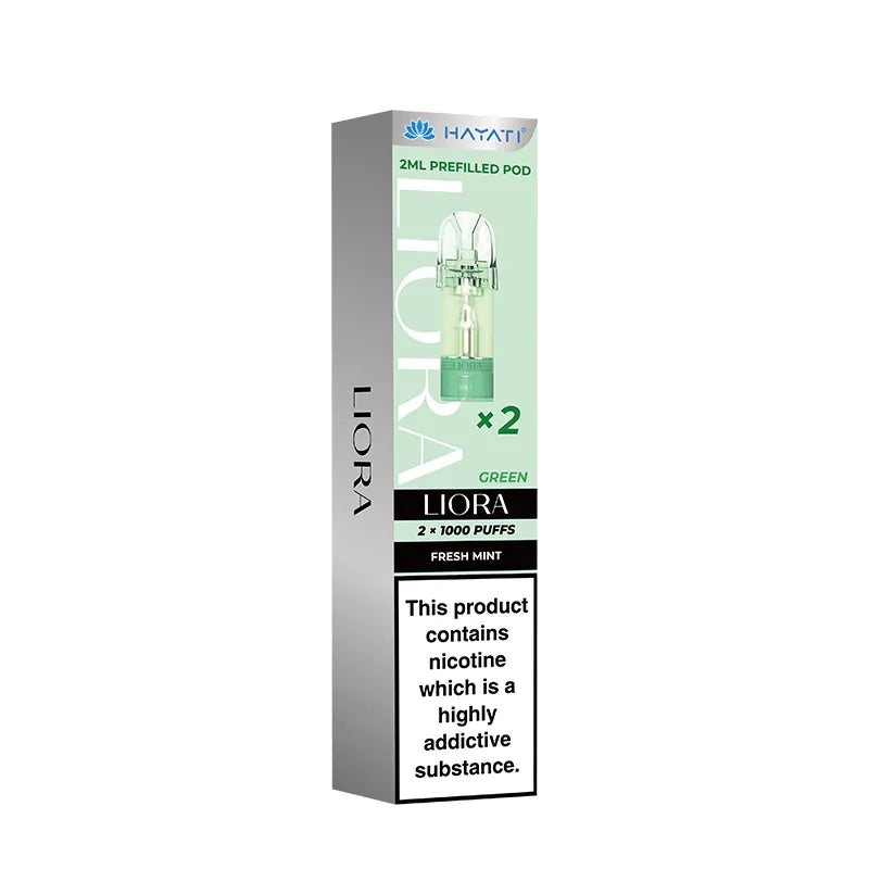 Hayati Liora Prefilled Pods, Fresh Mint  Flavour, Vape Wave UK
