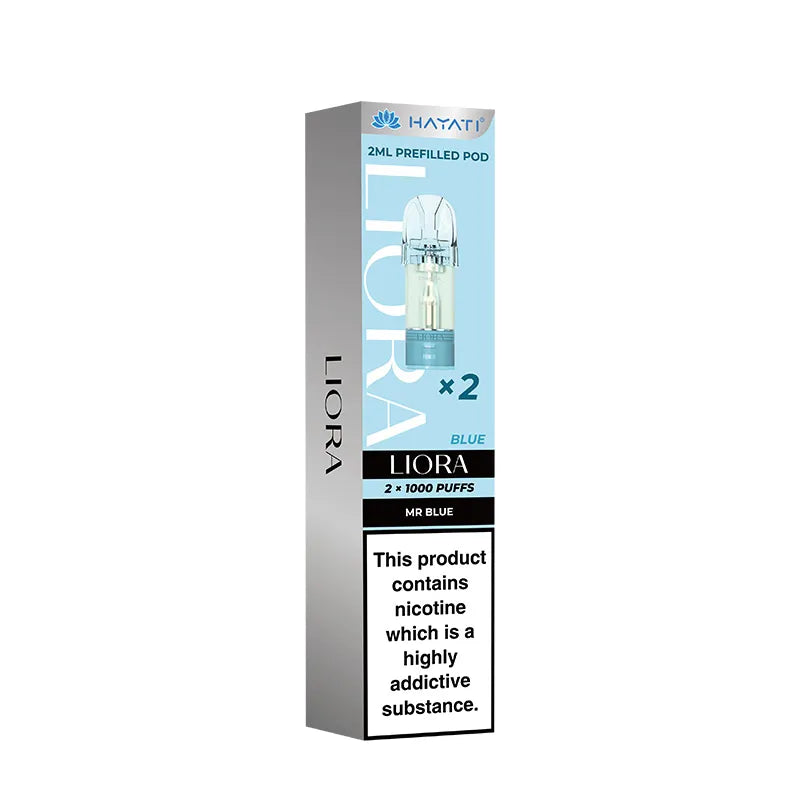 Hayati Liora Prefilled Pods, Mr Blue  Flavour, Vape Wave UK
