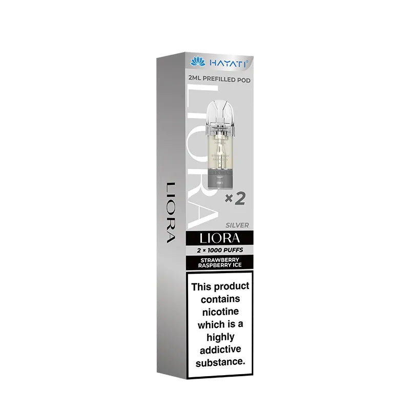 Hayati Liora Prefilled Pods, Strawberry Raspberry Ice  Flavour, Vape Wave UK
