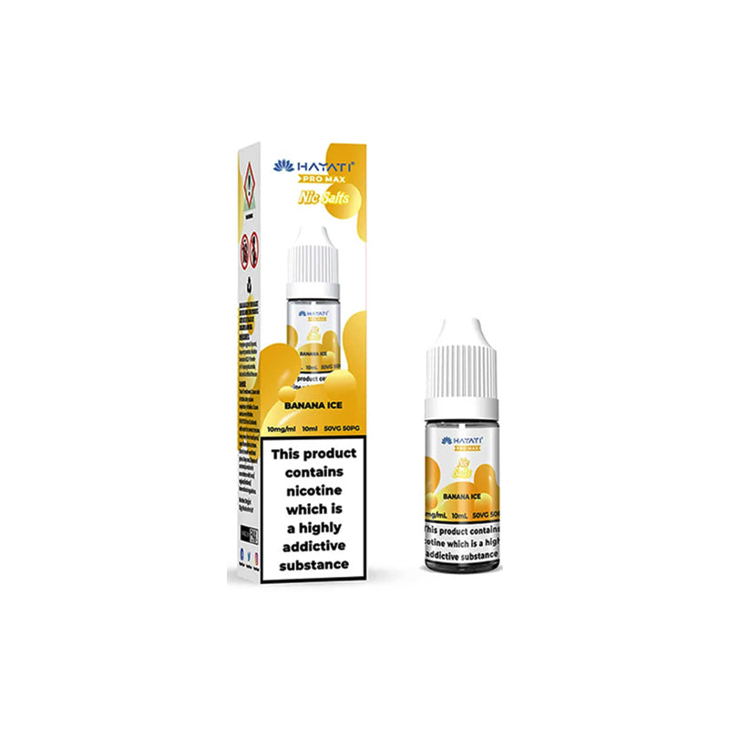 Hayati Pro Max Nic Salt 10ml ELiquids, Banana Ice flavour, Vape Wave UK