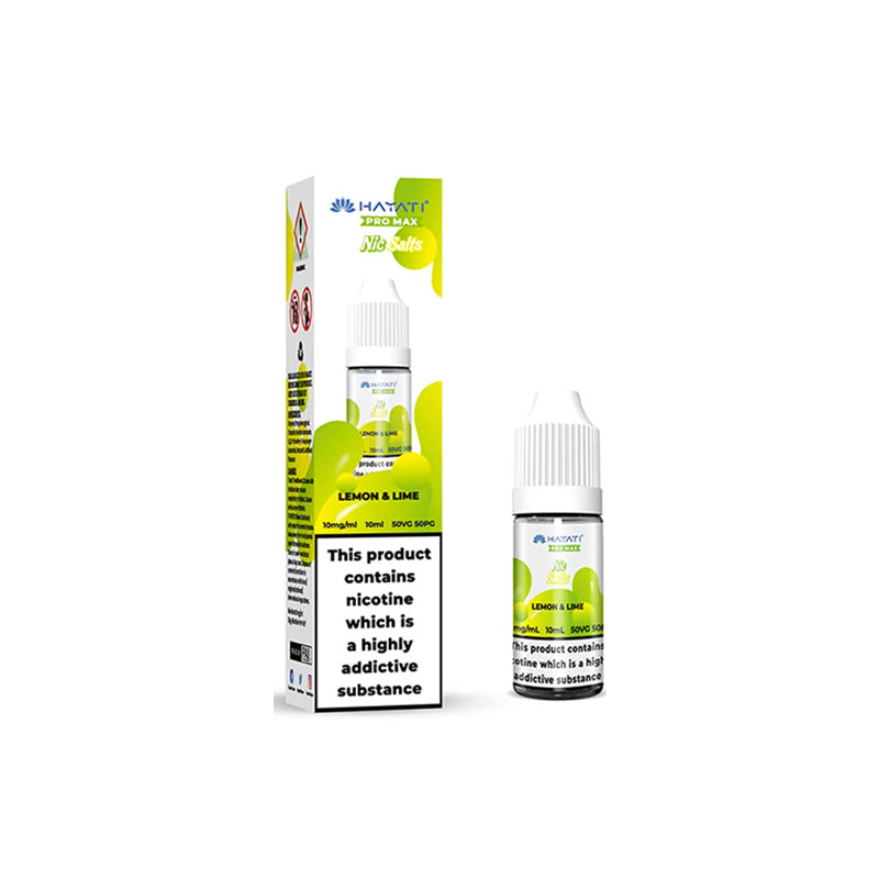 Hayati Pro Max Nic Salt 10ml ELiquids, Lemon And Lime  flavour, Vape Wave UK
