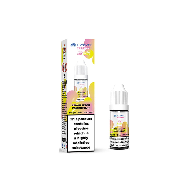 Hayati Pro Max Nic Salt 10ml ELiquids, Lemon Peach Passionfruit  flavour, Vape Wave UK