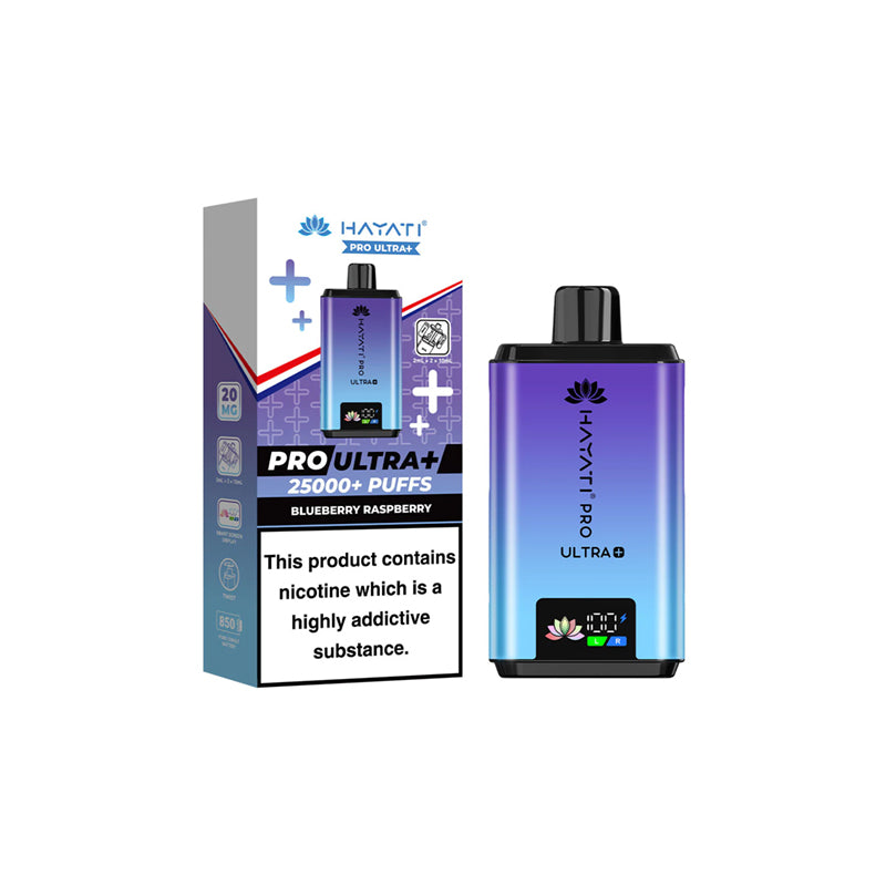 Hayati Pro Ultra Plus 25K Pod Kit, Blueberry Raspberry Flavour, Vape Wave UK
