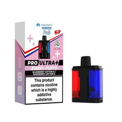 Hayati Pro Ultra Plus 25K Prefilled Pods,  Box of 5, Blueberry Cotton K And Raspberry Cotton K Flavour, Vape Wave UK