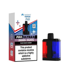 Hayati Pro Ultra Plus 25K Prefilled Pods,  Box of 5, Blue Razz Cherry Flavour, Vape Wave UK