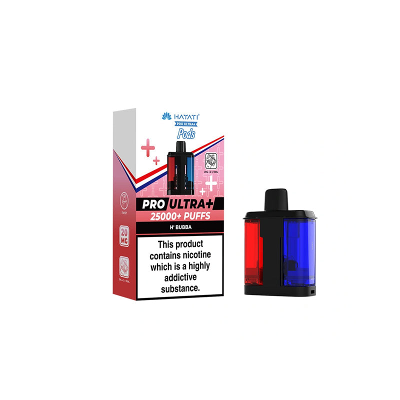 Hayati Pro Ultra Plus 25K Prefilled Replacement Pods,H Bubba flavour, Vape Wave UK
