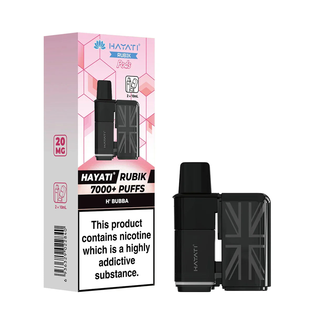 Hayati Rubik 7000 Prefilled Replacement Pods, H Bubba  Flavour, Vape Wave UK