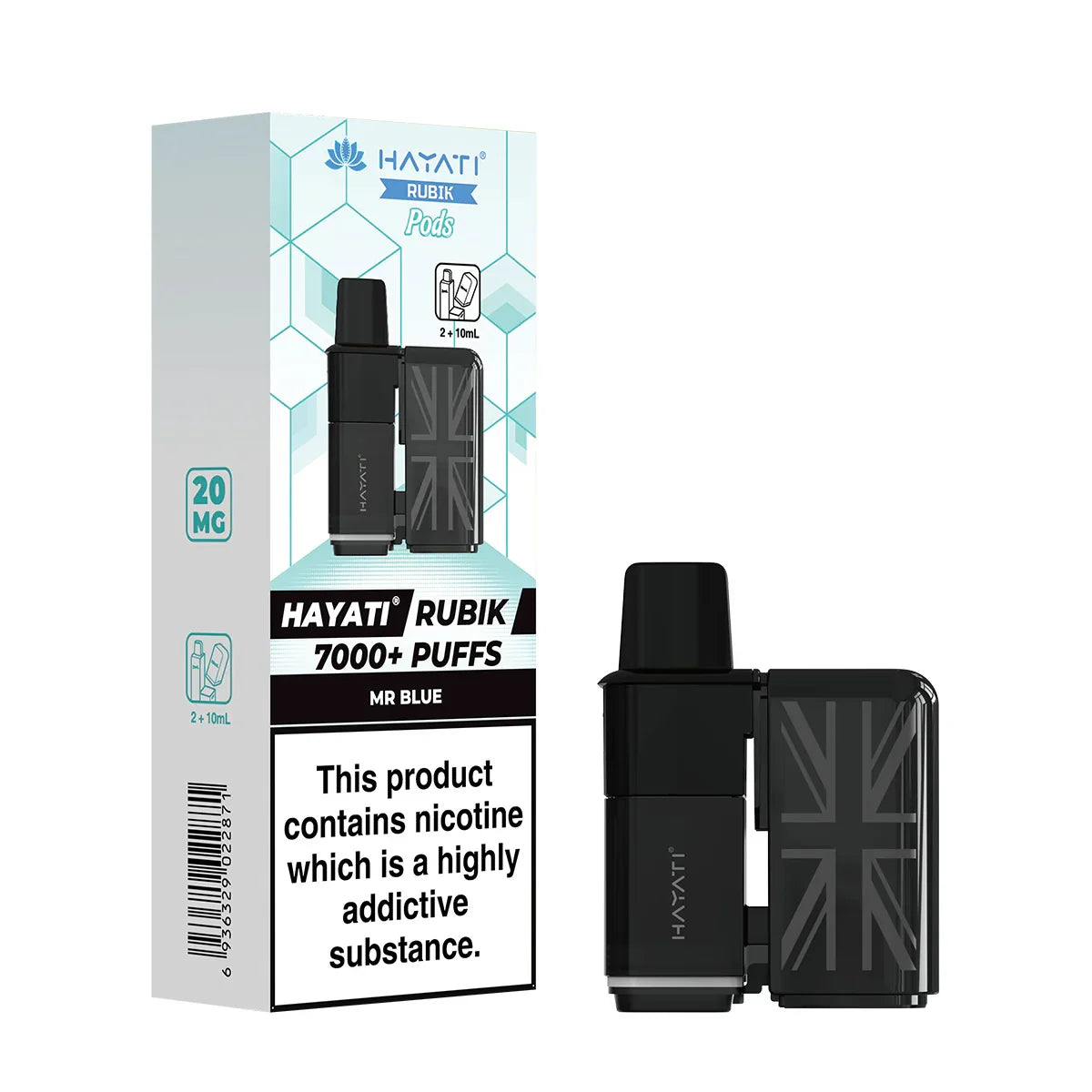 Hayati Rubik 7000 Prefilled Replacement Pods,Mr Blue  Flavour, Vape Wave UK