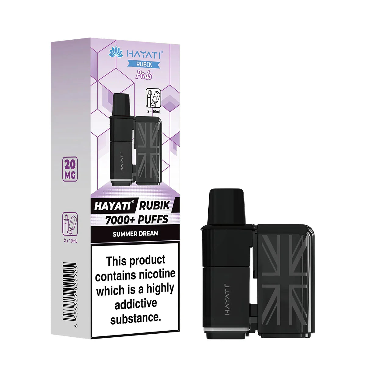 Hayati Rubik 7000 Prefilled Replacement Pods, Summer Dream  Flavour, Vape Wave UK