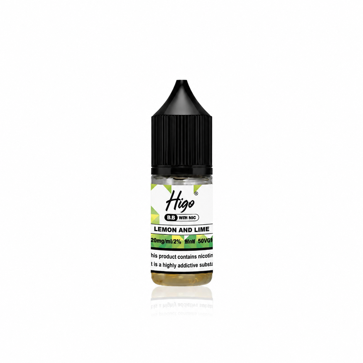 Higo BB Nic Salt E Liquid, Lemon And Lime Flavour, Vape Wave UK 