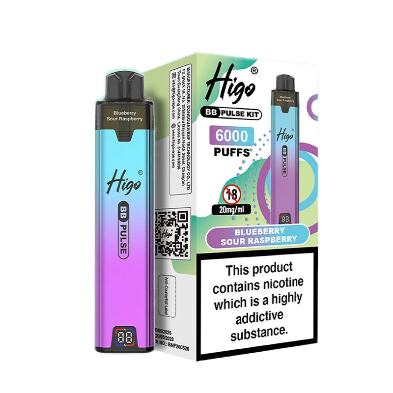 blo bar vape Higo BB Pulse 6000 Pod Kit | Buy Online UK Vape Hardware Flavours:Blue Razz Cherry Frozen Watermelon Geek Bar