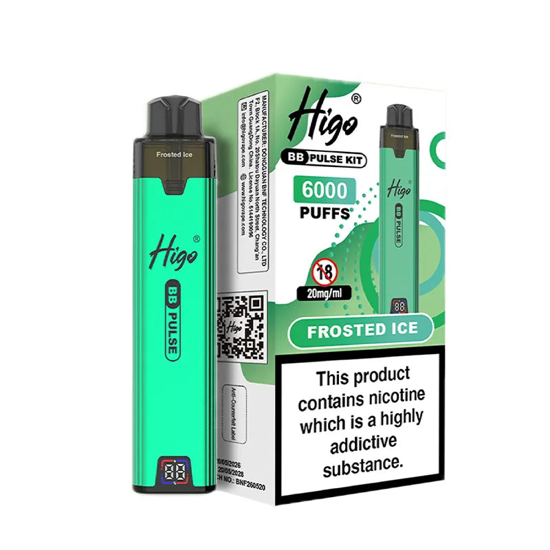 Higo BB Pulse 6000 Pod Kit, Frosted Ice  Flavour, Vape Wave UK