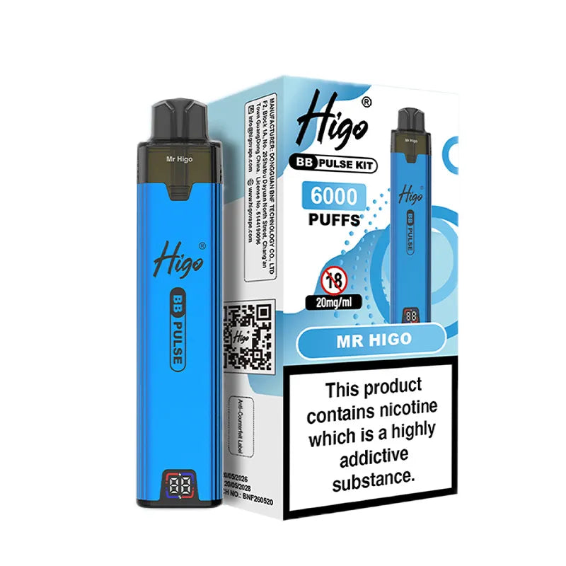 Higo BB Pulse 6000 Pod Kit, Mr Higo  Flavour, Vape Wave UK