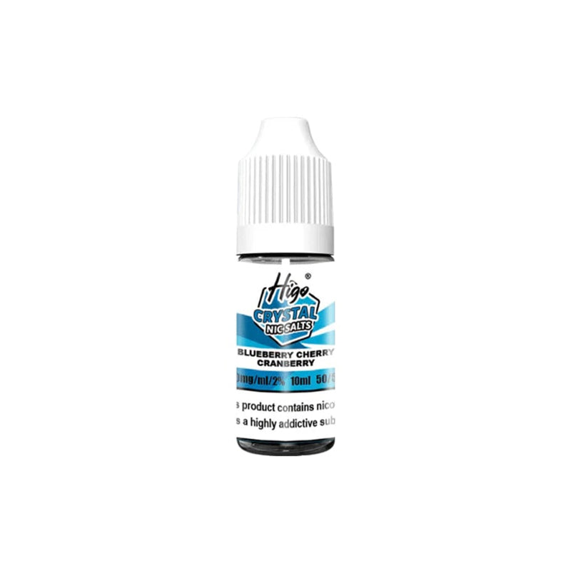Higo Crystal 10ml Nic Salt, Blueberry Cherry Cranberry  Flavour, Vape Wave UK