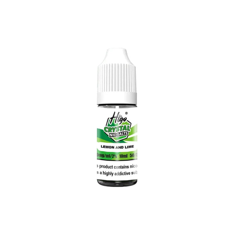 Higo Crystal 10ml Nic Salt, Lemon And Lime  Flavour, Vape Wave UK