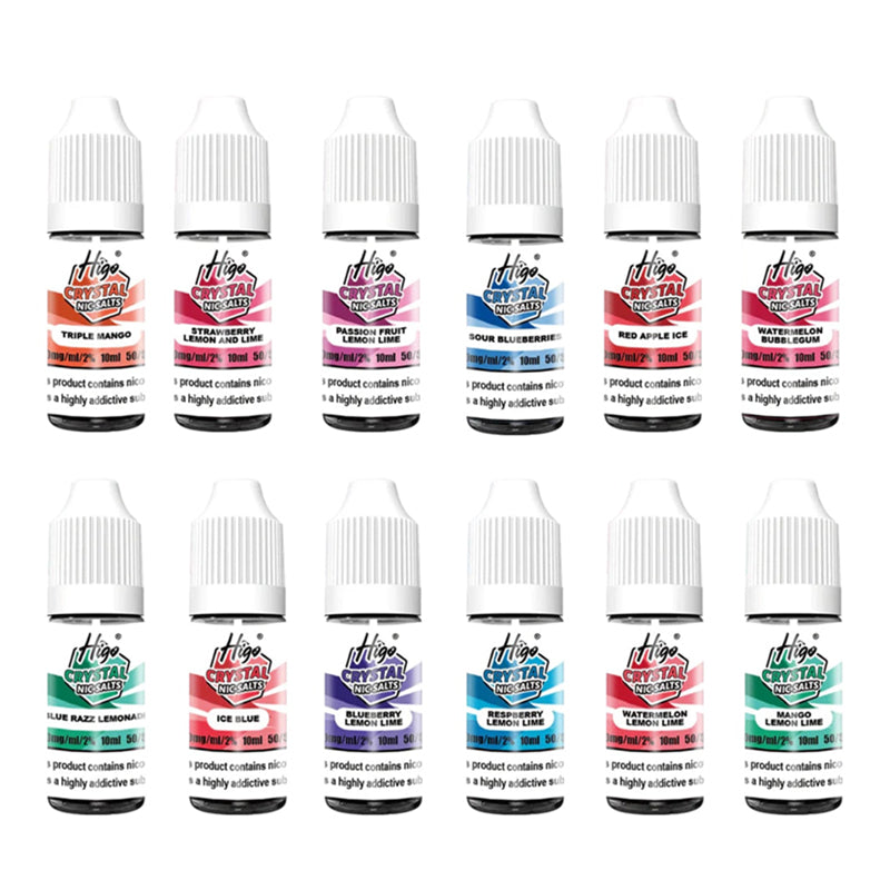 Higo Crystal 10ml Nic Salt, Multi  Flavours, Vape Wave UK