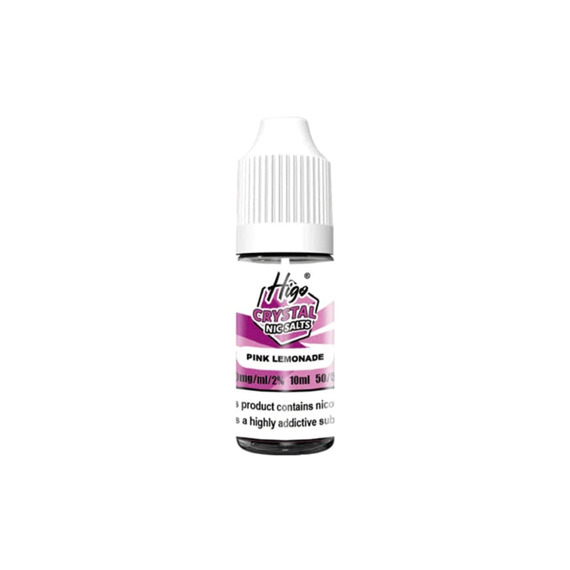 Higo Crystal 10ml Nic Salt, Pink Lemonade  Flavour, Vape Wave UK