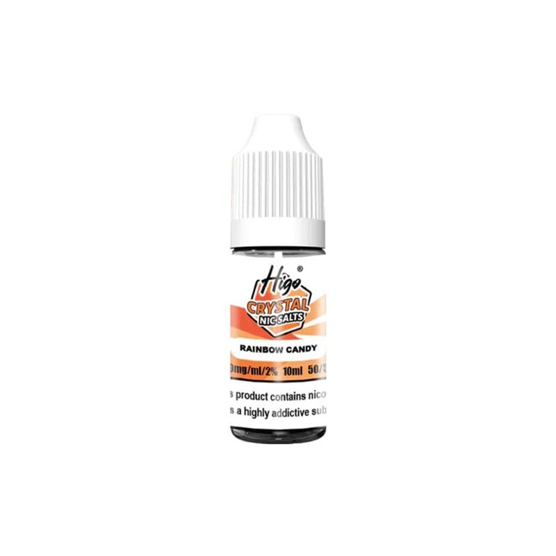 Higo Crystal 10ml Nic Salt, Rainbow Candy  Flavour, Vape Wave UK