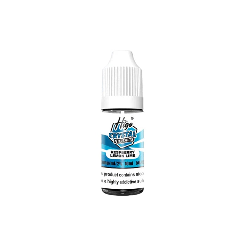 Higo Crystal 10ml Nic Salt, Raspberry Lemon Lime  Flavour, Vape Wave UK